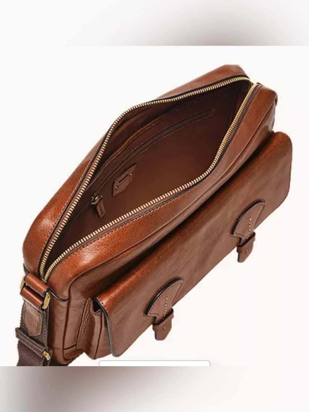 NWT Fossil Bennett Leather Courier Bag 🤎🤎🤎 - Picture 8 of 8
